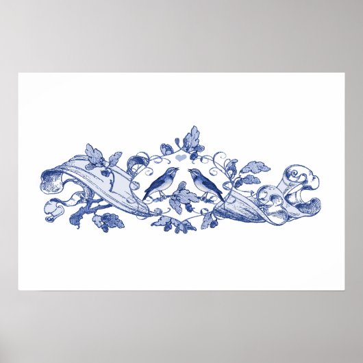 Liefdes vogels poster (Voorkant)