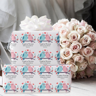 Liefdes Vogels Samen Voor Altijd Valentijnsdag Tro Cadeaupapier
