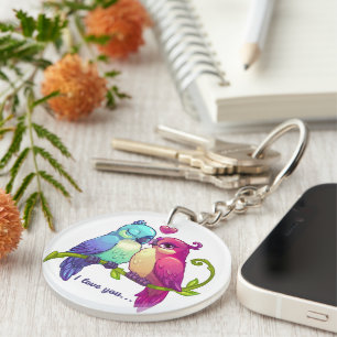 Liefdes Vogels Sleutelhanger