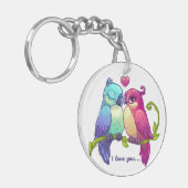 Liefdes Vogels Sleutelhanger (Voorkant Links)