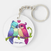 Liefdes Vogels Sleutelhanger (Achterkant)