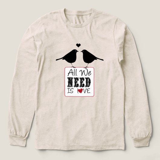 Liefdes Vogels Tri-Blend Shirt (Voorkant)