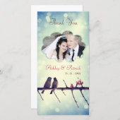 Liefdes Vogels Verhaal 2 Dank Je Foto Kaart (Voorkant / Achterkant)