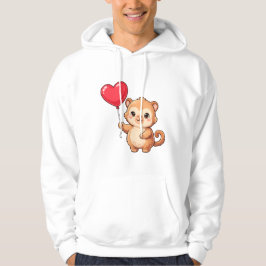 Liefdesaap met ballon valentijn hoodie