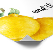 liefdesartikelen tijdlijn bruiloft citroenen zomer poster (Hoek)