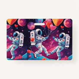 Liefdesbadge in de ruimte badge