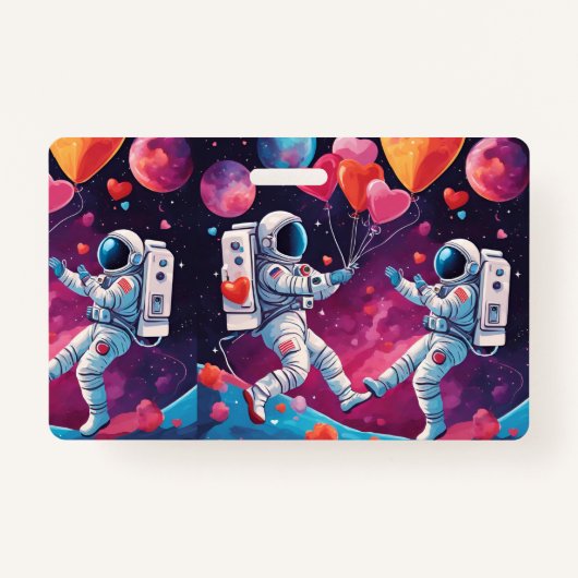 Liefdesbadge in de ruimte badge (Achterkant)