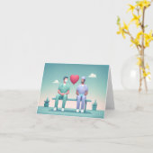 Liefdesballon Kaart (Gele Bloem)