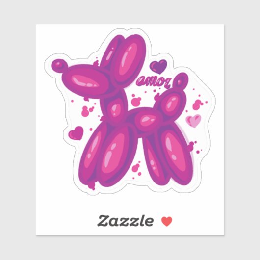 Liefdesballon Sticker (Vel)