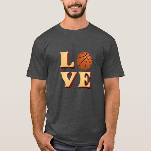 liefdesbasketbal t-shirt (Voorkant)