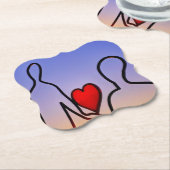 Liefdesbeeld Kartonnen Onderzetters (Gekanteld)