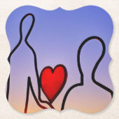 Liefdesbeeld Kartonnen Onderzetters (Voorkant)