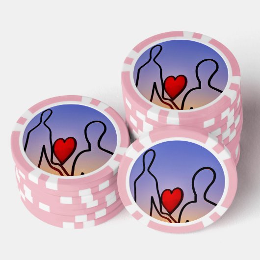 Liefdesbeeld Poker Chips (Opstapeling)