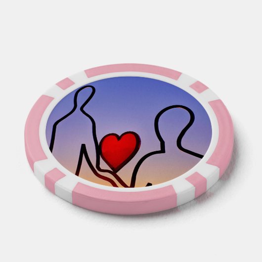 Liefdesbeeld Poker Chips (Enkel)