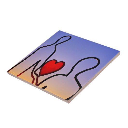 Liefdesbeeld Tegeltje (Zijkant)