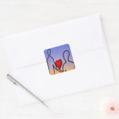 Liefdesbeeld Vierkante Sticker (Envelop)