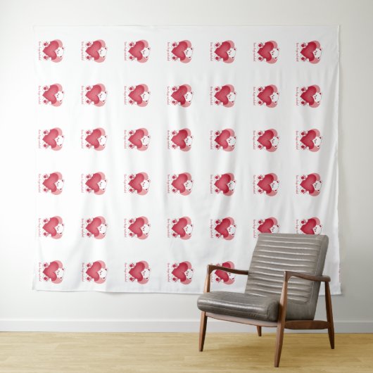 liefdesbeer wandkleed (In Situ (horizontaal))