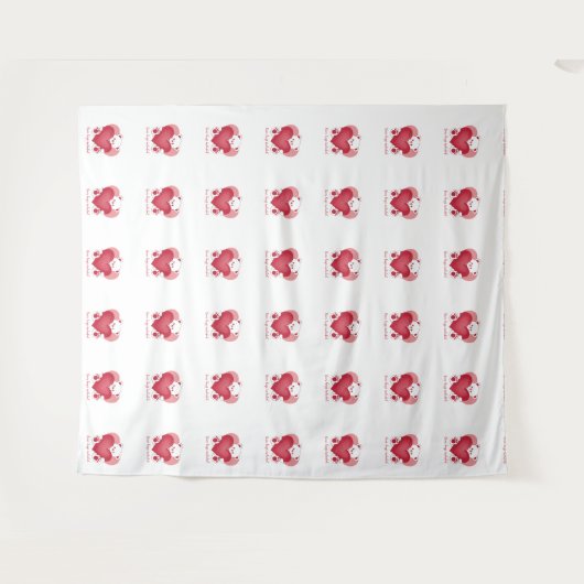 liefdesbeer wandkleed (Voorkant (horizontaal))