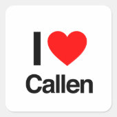 liefdesbelletje vierkante sticker (Voorkant)