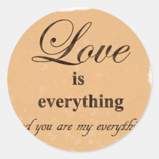 Liefdesbericht voor hem of haar ronde sticker