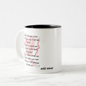 liefdesberichten tweekleurige koffiemok (Voorkant links)