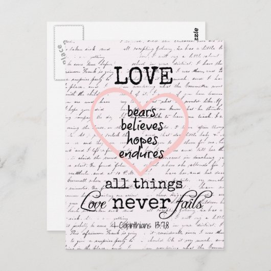  liefdesbijbelversie briefkaart (Voorkant / Achterkant)