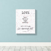 liefdesbijbelversie canvas afdruk (Insitu (Houten vloer))