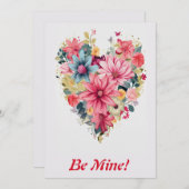 Liefdesbloem Regenboog Hart 3 Persoonlijk Feestdagenkaart (Voorkant / Achterkant)