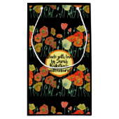 Liefdesbloemen Oranje Klaproos Bloem Geschenk Tas Klein Cadeauzakje (Achterkant)