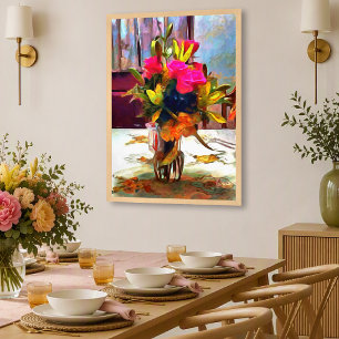 Liefdesbloemen Roze Rozen PM0001 Kunstprint Poster