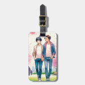 Liefdesbloesems Bagagelabel (Voorkant verticaal)