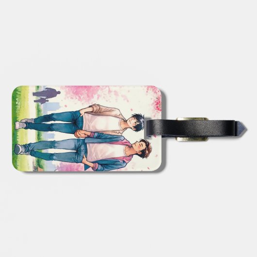 Liefdesbloesems Bagagelabel (Achterkant horizontaal)