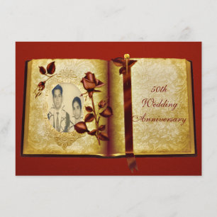 Liefdesboek Huwelijksjubileum 50 jaar Foto Kaart