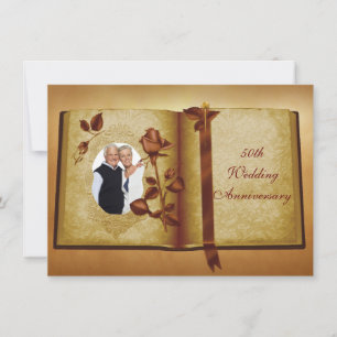 Liefdesboek Huwelijksjubileum 50 jaar Foto Uitnodi Kaart