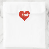 Liefdesboeken / Rode harten Ronde Sticker (Tas)
