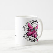 Liefdesbombardeerpiloot Roze Koffiemok (Voorkant rechts)