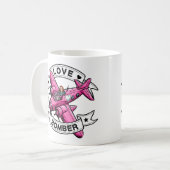 Liefdesbombardeerpiloot Roze Koffiemok (Voorkant links)