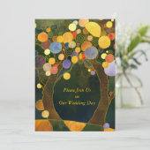 Liefdesbomen, Symbool van Liefde Bruiloft Kaart (Staand voorkant)