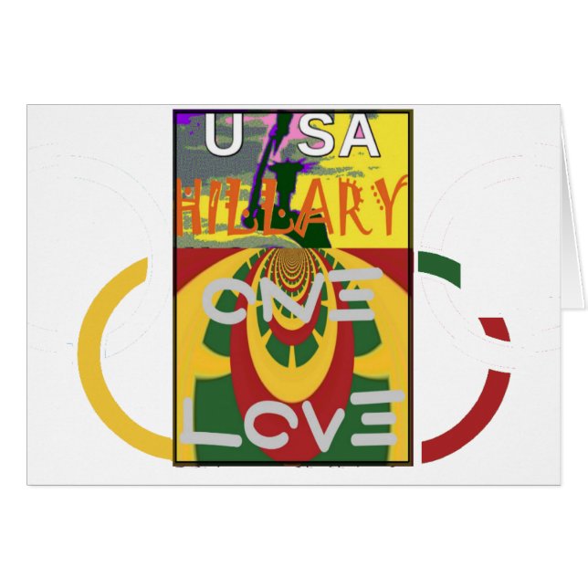 Liefdesboodschap in Rasta Colours Art Print (Voorkant Horizontaal)