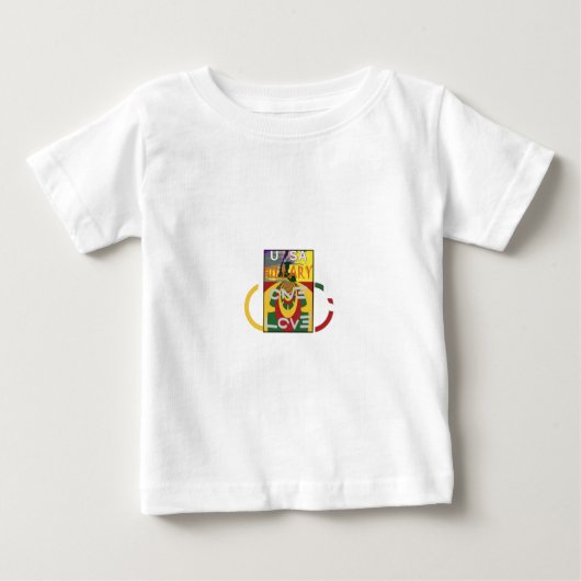 Liefdesboodschap in Rasta Colours Art Print (Voorkant)