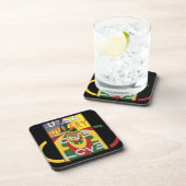 Liefdesboodschap in Rasta Colours Art Print Bier Onderzetter (Rechterzijde)