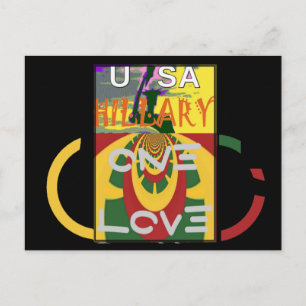 Liefdesboodschap in Rasta Colours Art Print Briefkaart