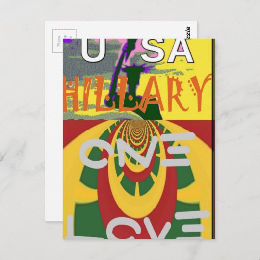 Liefdesboodschap in Rasta Colours Art Print Briefkaart (Voorkant / Achterkant)