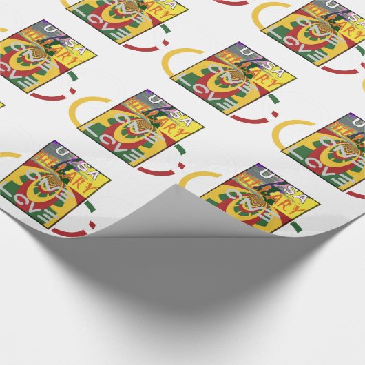 Liefdesboodschap in Rasta Colours Art Print Cadeaupapier (Hoek)