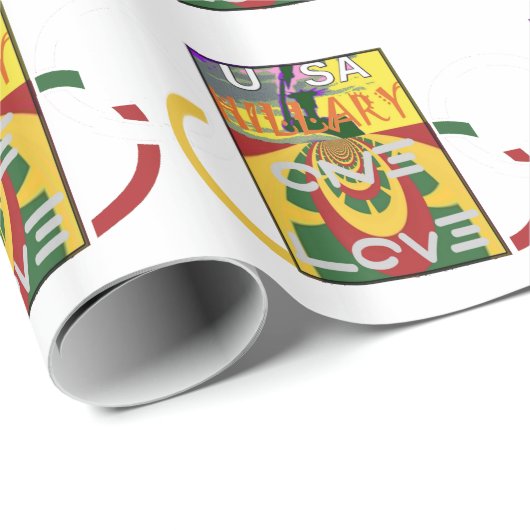 Liefdesboodschap in Rasta Colours Art Print Cadeaupapier (Rol Hoek)