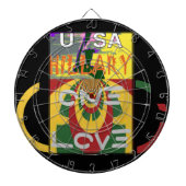 Liefdesboodschap in Rasta Colours Art Print Dartbord (Voorkant)