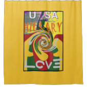 Liefdesboodschap in Rasta Colours Art Print Douchegordijn (Voorkant)