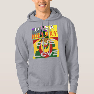 Liefdesboodschap in Rasta Colours Art Print Hoodie