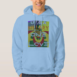 Liefdesboodschap in Rasta Colours Art Print Hoodie