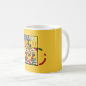 Liefdesboodschap in Rasta Colours Art Print Koffiemok (Voorkant rechts)